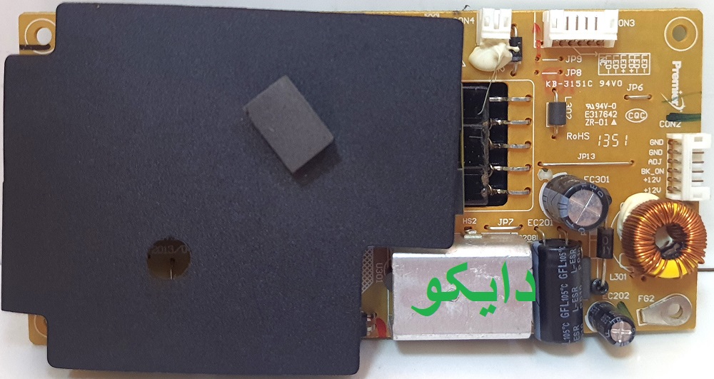 برد پاور تلویزیون ال ای دی صنام sle-2302