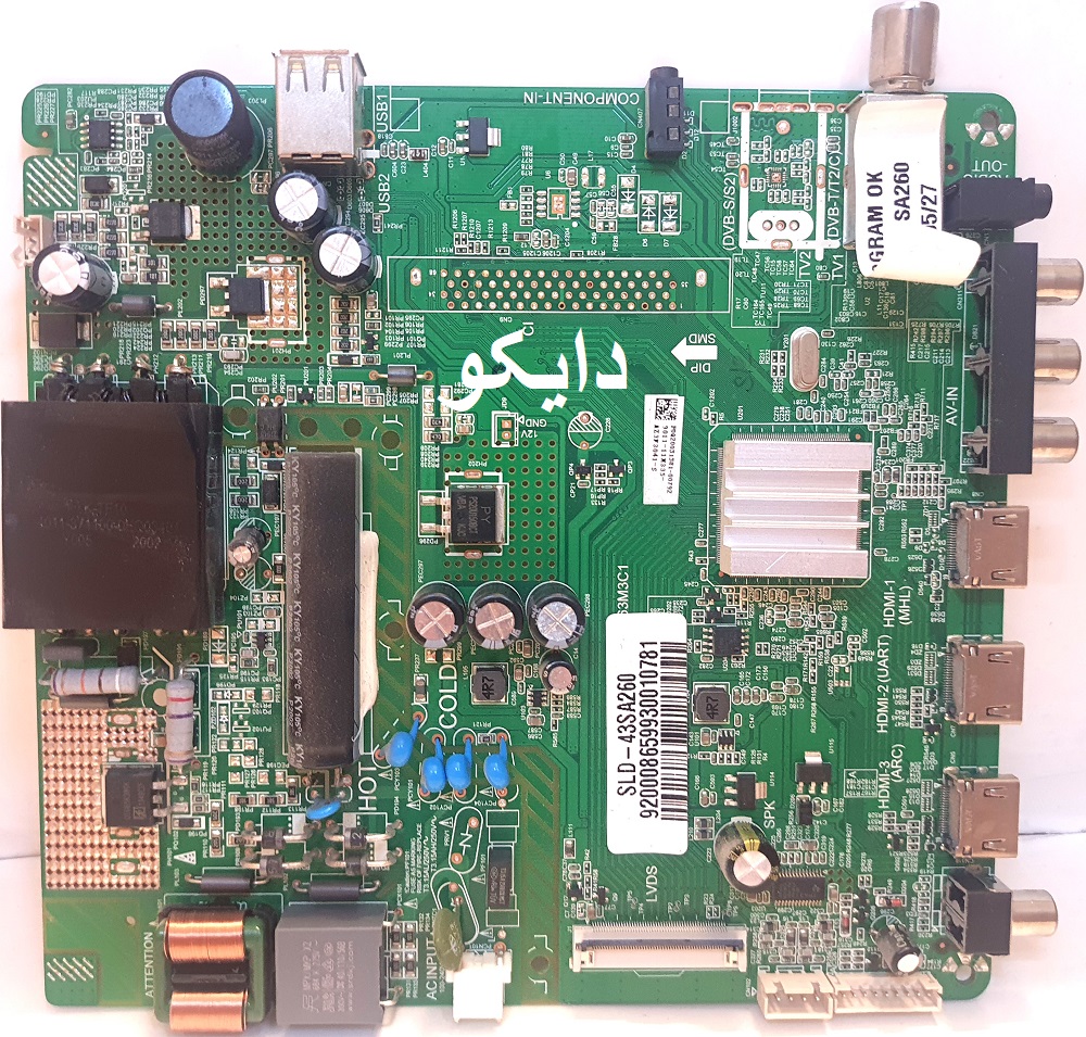مین برد تلویزیون ال ای دی اسنوا 43sa260