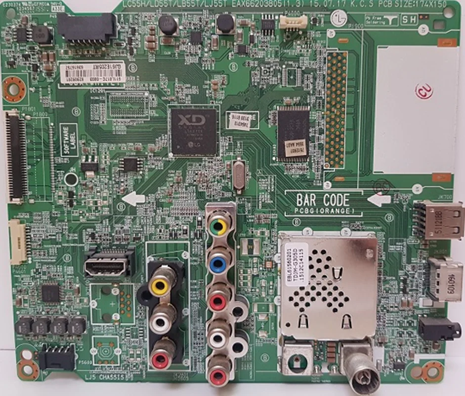 مین برد تلویزیون ال ای دی ال جی مدل 32lf560d