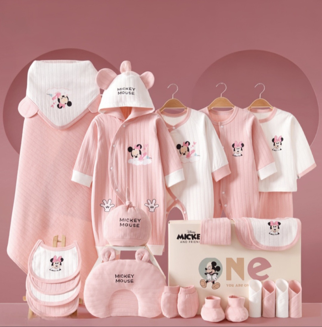 ست بیمارستانی لباس نوزاد 24 تکه مدل میکی موس bsgm03
