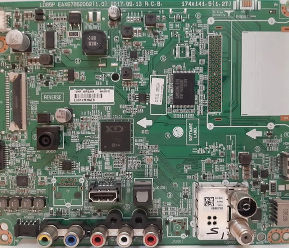 مین برد تلویزیون ال ای دی ال جی مدل 49lj52700